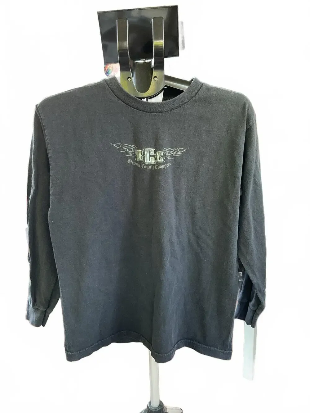 Vintage Orange County Choppers Long Sleeve Tshirt Sleeve Hit OCC Biker Alstyle L